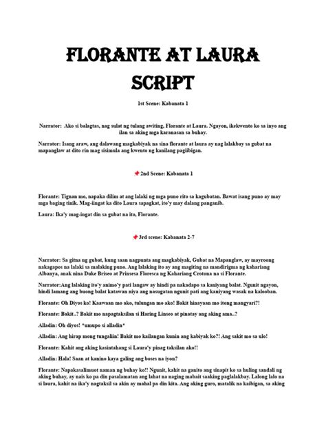 (DOC) Florante at Laura Script .